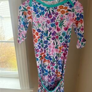 Little Sleepies floral gown- newborn